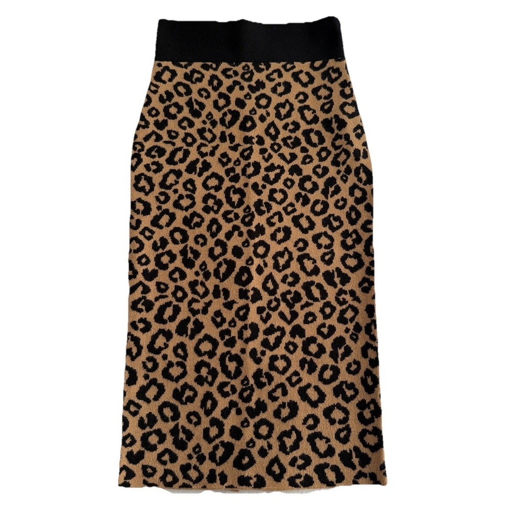 Veronica‎ Beard Bethel 🐆 Leopard Print Wool Pencil Skirt XS Office Siren Luxury